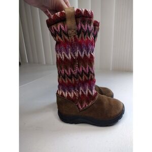 Keen Kids Zigzag Knit and Brown Boots